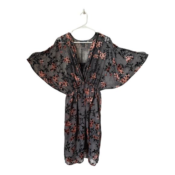 ModCloth Dramatic Depths Velvet Dress cherry blossom print size medium - Picture 9 of 11